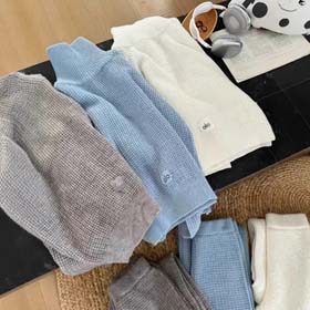 ALO waffle knit sweater loose straight pants temperament fashion suit (3 styles)-2574